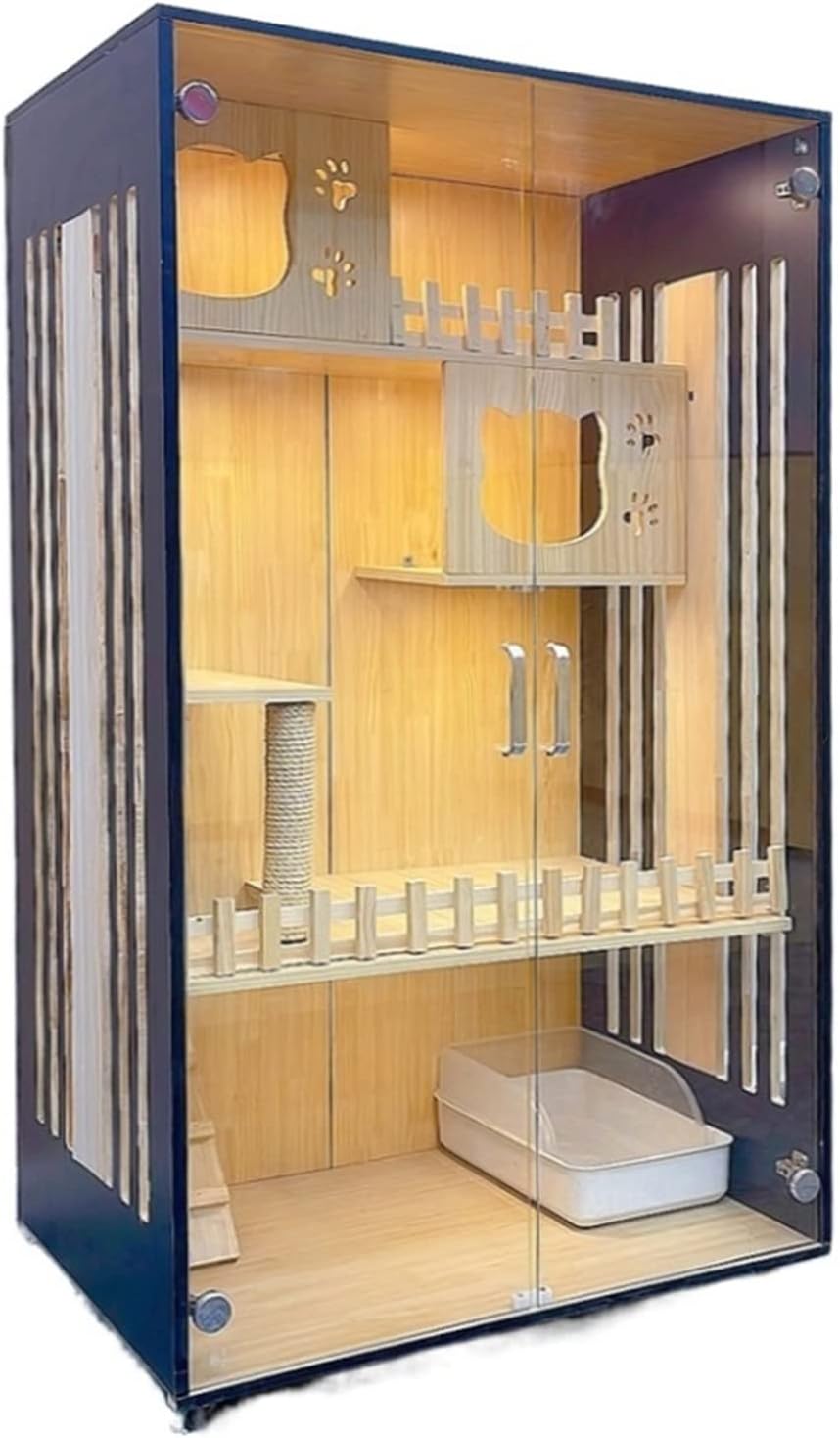 TOMYEUS Outdoor Cat Enclosure Cat Cage Villa Home Cat Cage Indoor Cat