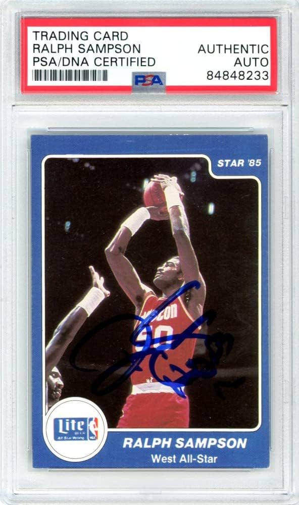 Ralph Sampson 1985 Star Blue "HOF 12" Autograph Card #12 PSA/DNA