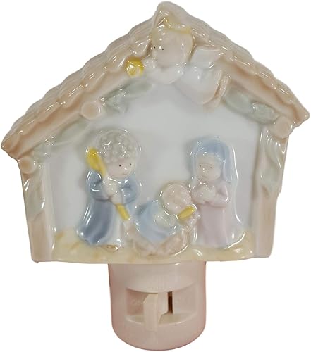 Cosmos 5679 Luz nocturna de porcelana fina para la familia sagrada, 4-1/4 pulgadas