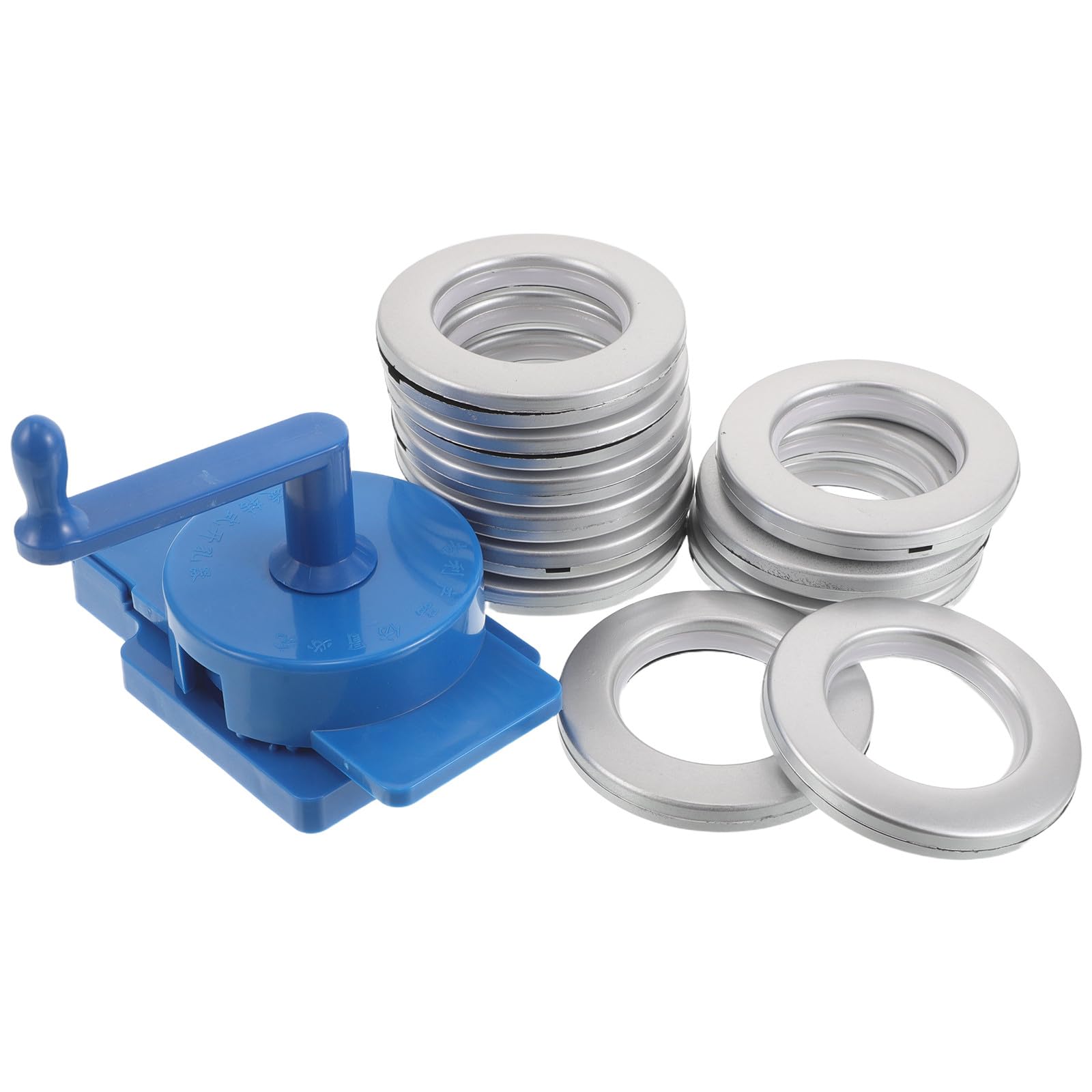 Juego de anillos con punzón giratorio LABRIMP para cortinas de plástico y tejidos