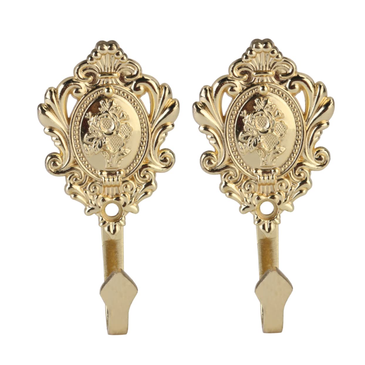 Ganci per tende Gancio a rosa Fermatenda per tende Fermatenda per tende vintage Supporti per tende in ottone montati a parete Gancio a muro(Right 1 pc