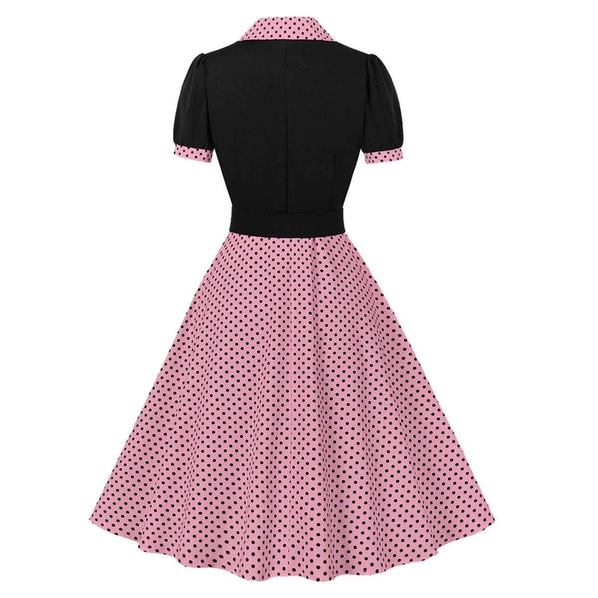 Robe vintage des années 50 pour femme, robe trapèze à pois rétro années 50 avec ceinture, robe Audrey Hepburn