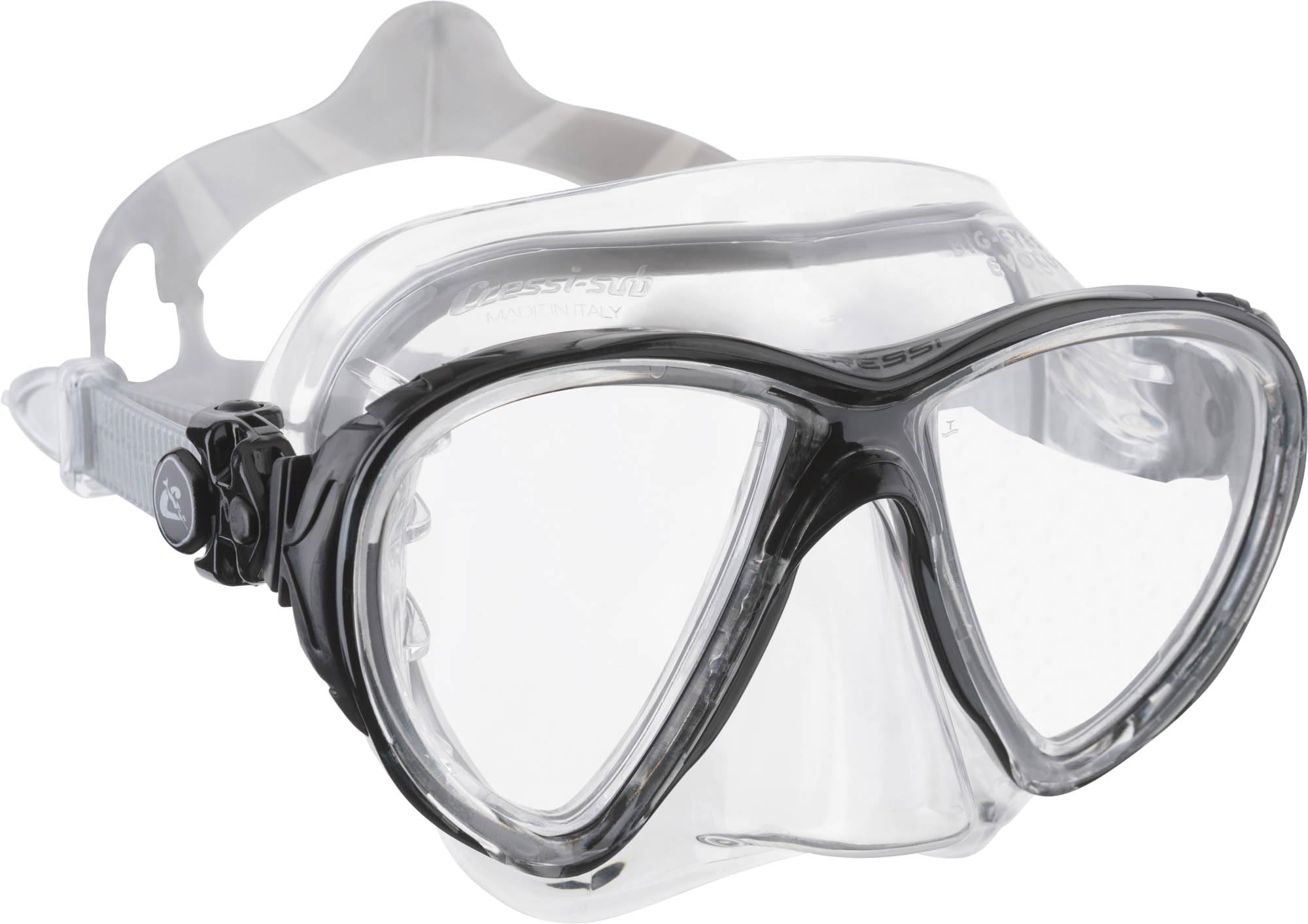 Cressi Big Eyes Evolution Masque Plongee sous Marine pour Adulte - Silicone Crystal - Fabriqué en Italie