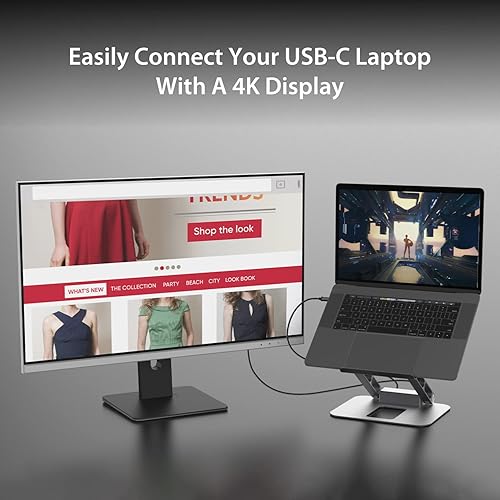 Miniatura 4 de j5create Soporte para laptop con concentrador de pantalla HDMI USB C 4K - 2 USB A 5Gbps, PD 100W con USB-C 5Gbps  Elevador de computadora de