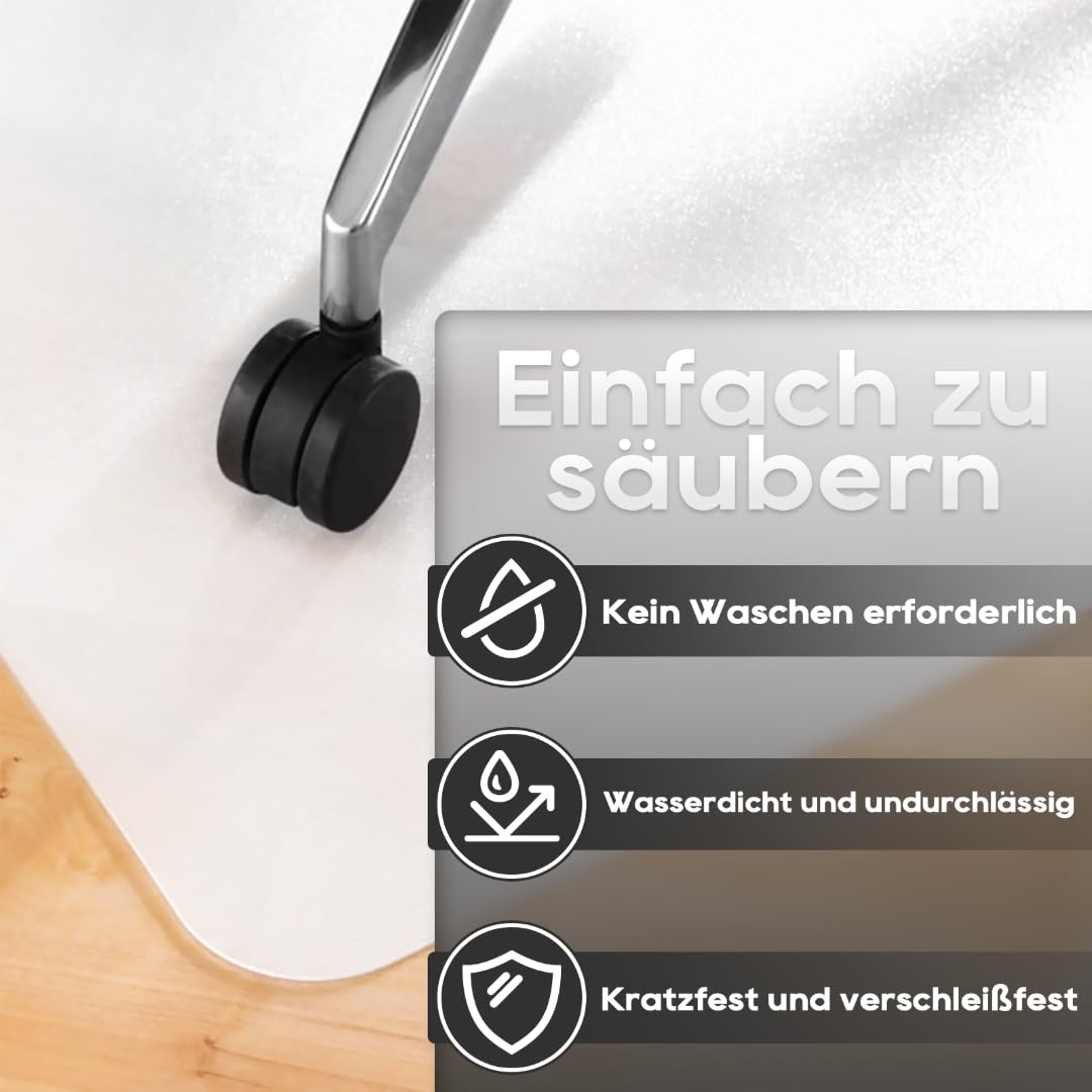 Bodenschutzmatten 110 x 140 cm - Kratzfest, rutschfest, hochwertige Materialien, effektive Geräuschdämmung, hervorragende Gleiteigenschaften, anpassungsfähig an die Raumgestaltung