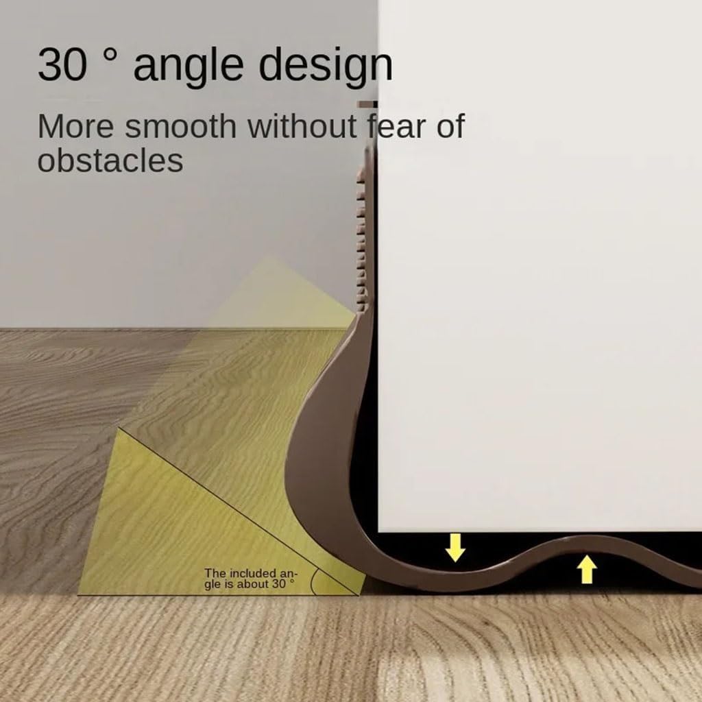PVC Flexible Door Bottom Sealing Strip - Under Door Draft Stopper for Weatherproofing and Sound Insulation, 1pcs(Gray)