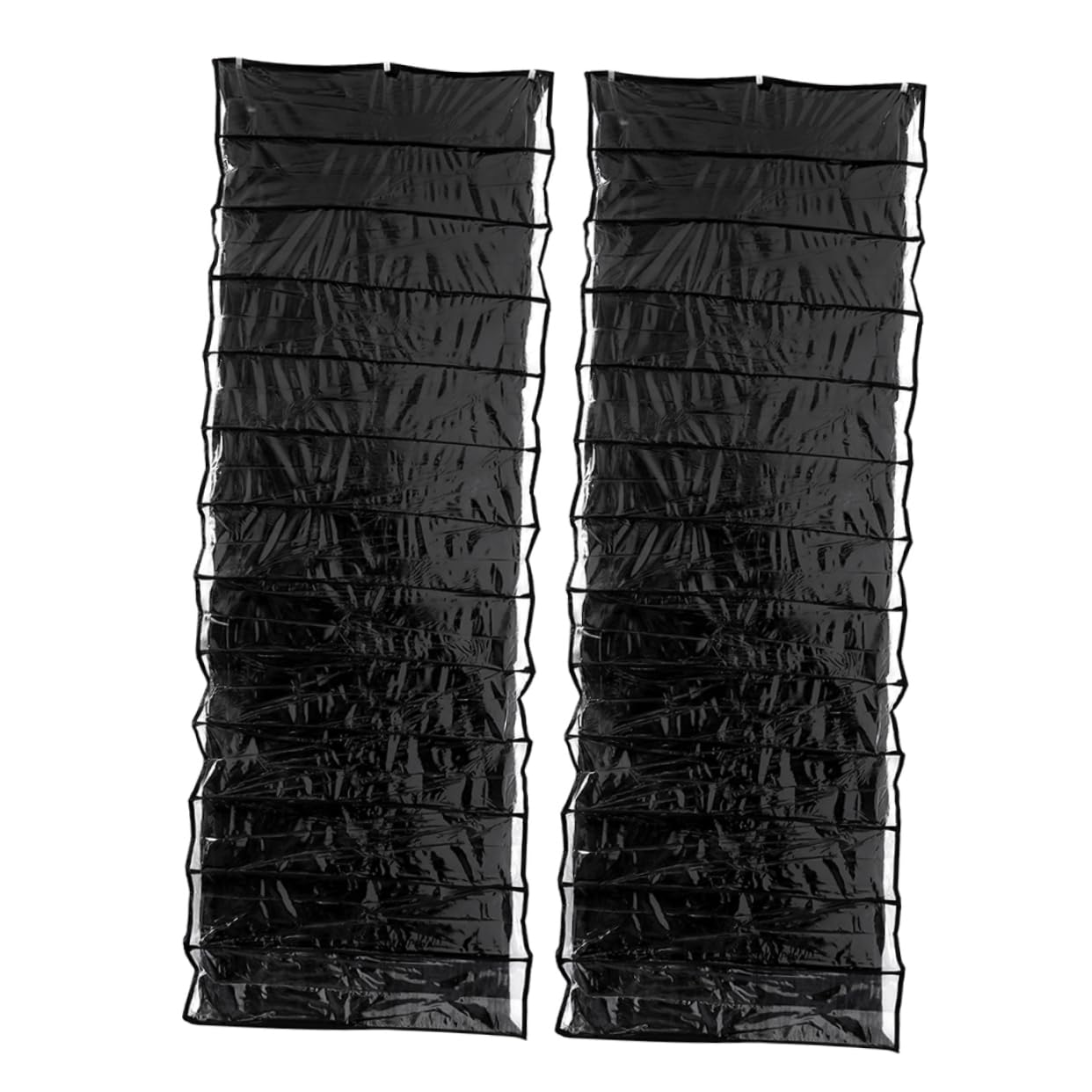 PRETYZOOM 2Pcs Over The Door Shoe Organizer with Space Saving Hanging Storage Rack for Closet Black for Shoes Slippers Belts and Scarves