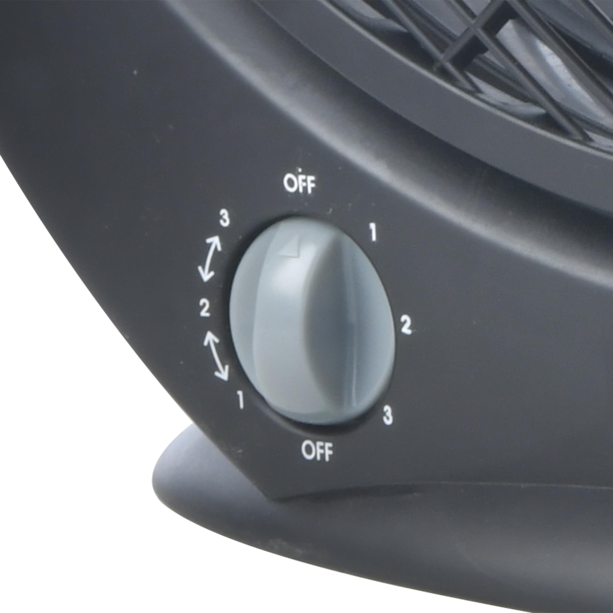 Jocca - Ventilatore portatile da terra o da tavolo| 5 pale| 3 velocità| Spegnimento automatico| Timer| Ventilatore a cassetta| Antiribaltamento| Diametro 30 cm| Casa o ufficio| Nero
