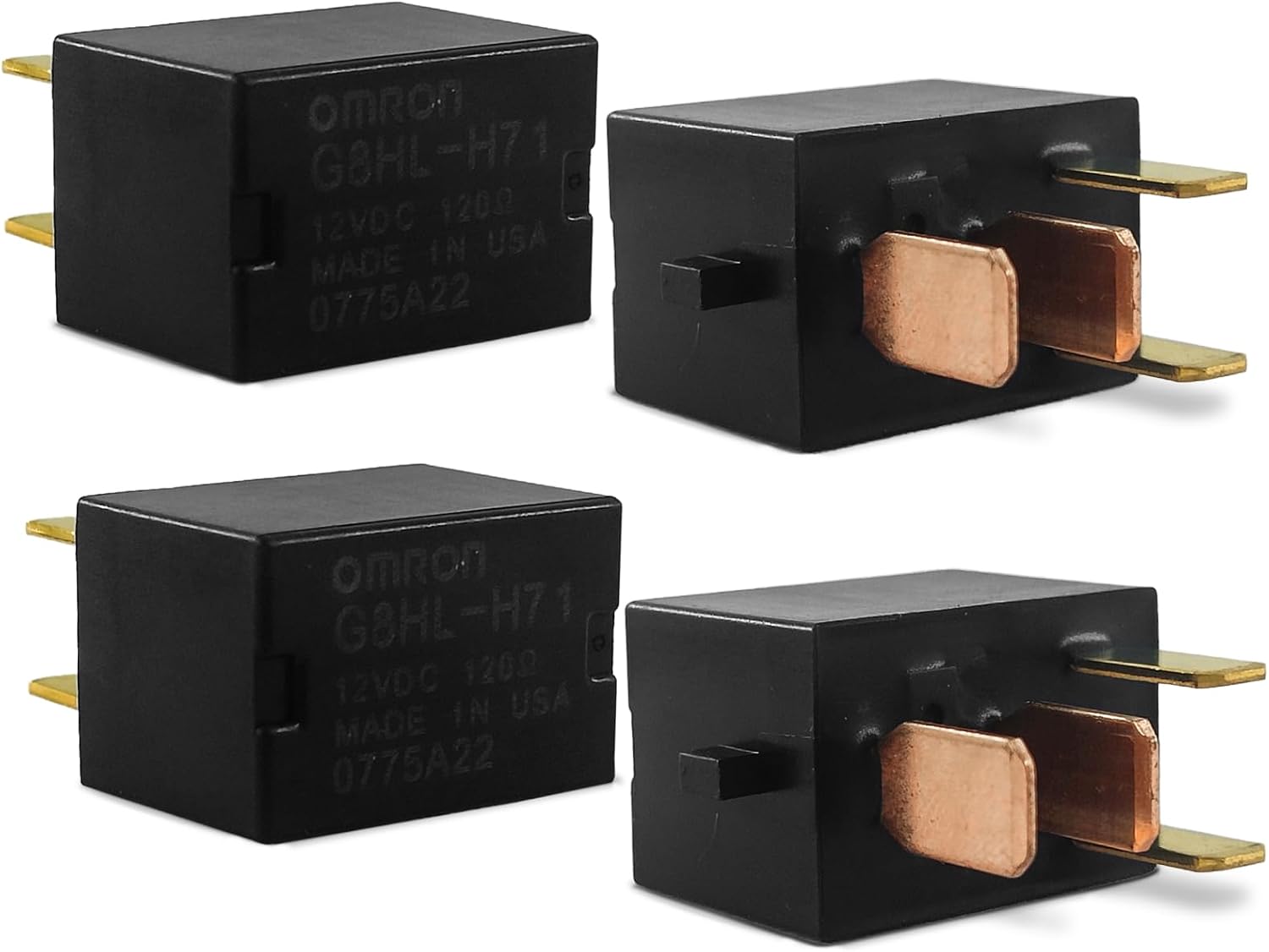 2PCS Car AC Relay, Relay Switch, 4 Pins Power Assembly Starter Replacement, 12V G8HL-H71 Multiple Use Vehicle Power AC & Starter Accessory for Accord Civic Element CR-V CR-Z (2PCS)