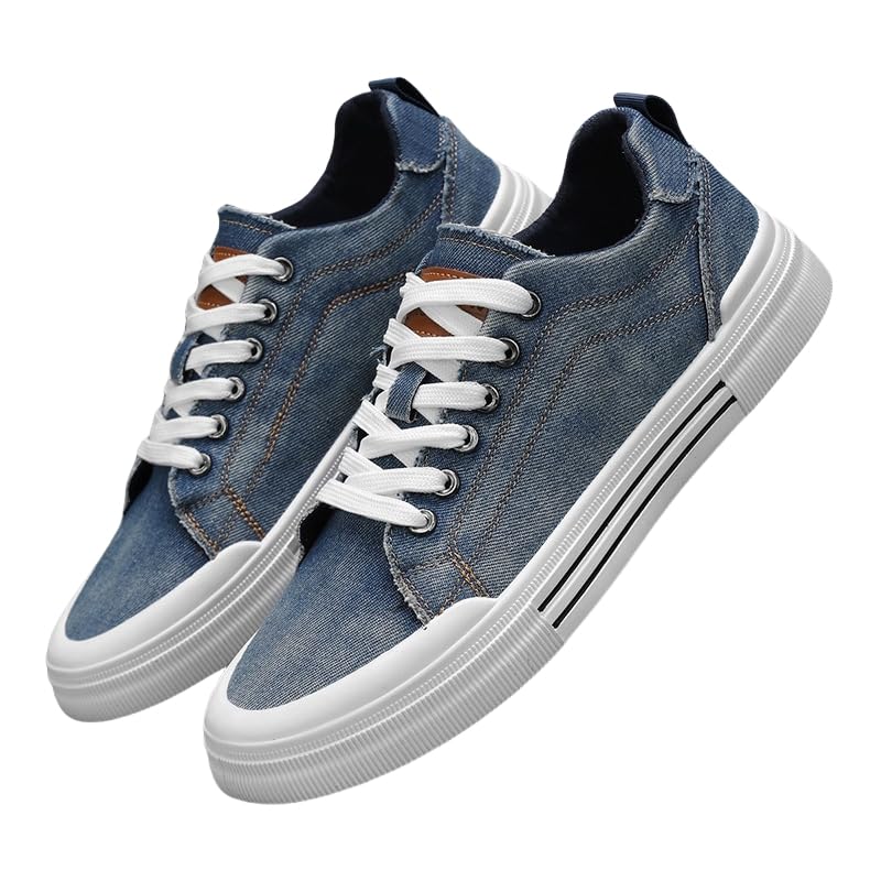 Spring and Autumn New Men's Low-top Roller Skates, Fashion Sports Leisure Canvas lace-up Shoes, Breathable Soft Soled Sports Shoes