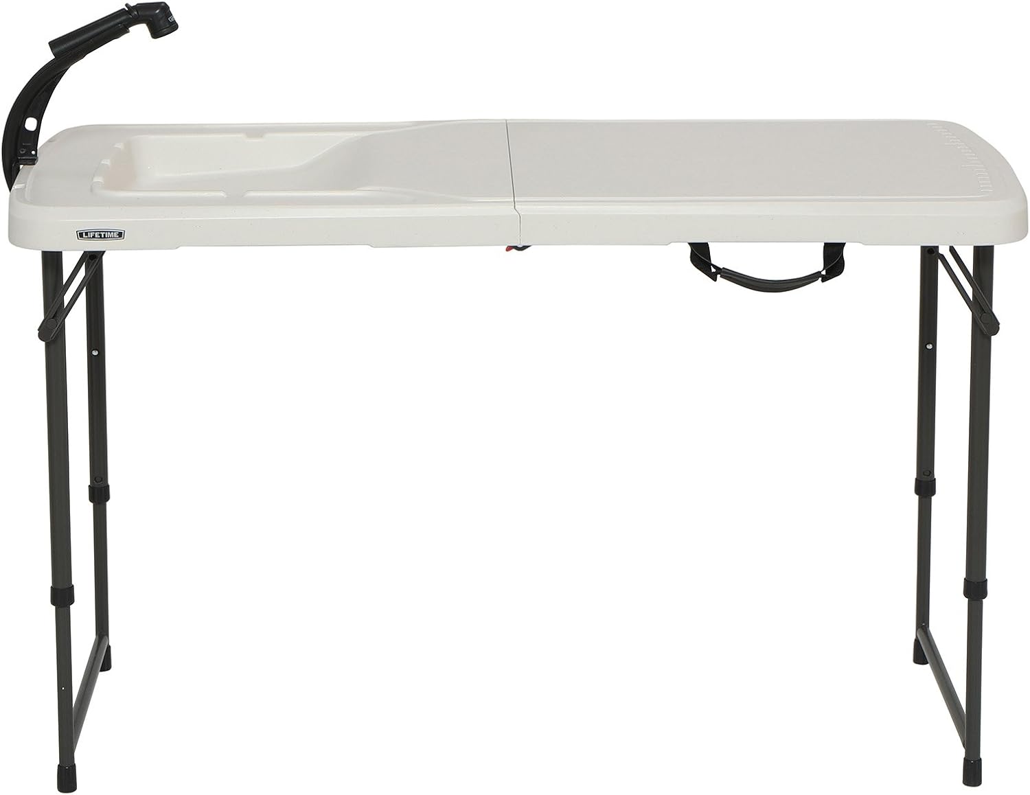 Lifetime 4 Foot Folding Fish Fillet Cleaning Table with Sink - for Camping