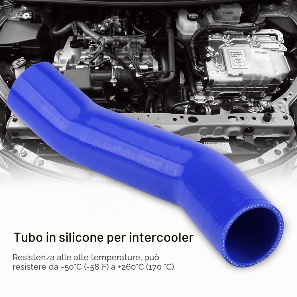 KIMISS Auto Silicone Intercooler Hose Turbo Boost Pipe per sostituzione per X-Type 2.0 - 2.2D 03-09 C2S26986