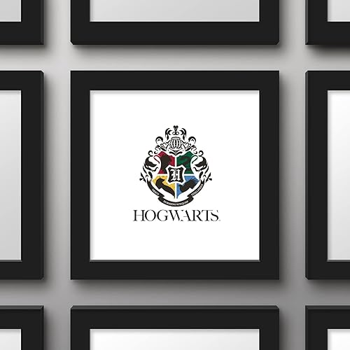 Miniatura 2 de Trends International Gallery Pops Harry Potter - Póster de pared moderno de Hogwarts Crest, 12 x 12 pulgadas, versión enmarcada en negro