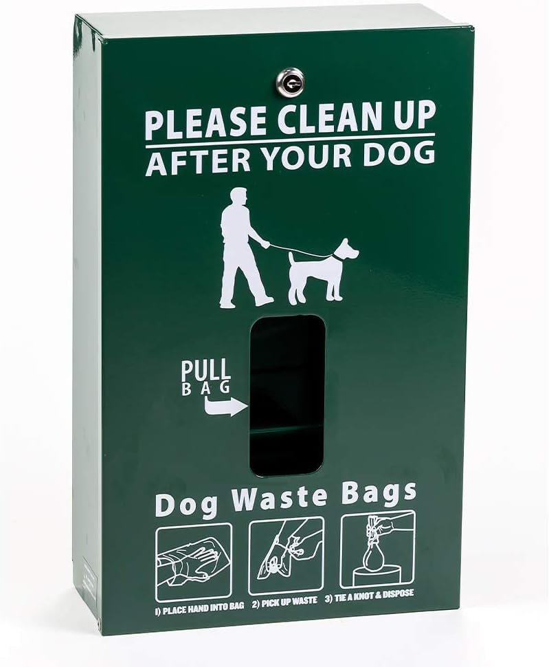 Pet Waste Bag Dispenser, Aluminum, with 400 Dog Waste Bags Free! PNP-600 (PWC-015)