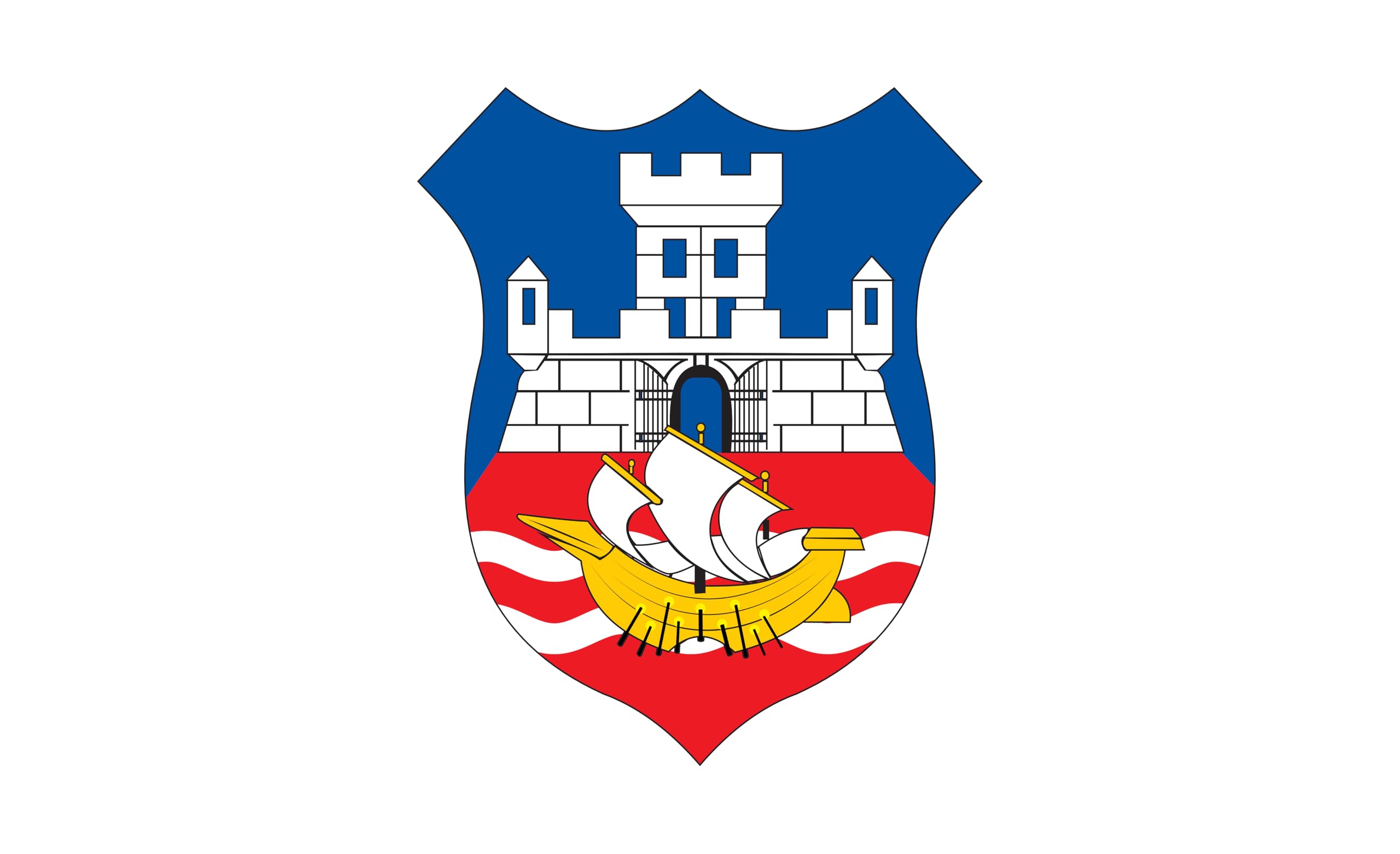 Drapeau de la ville de Belgrade Serbie en ultra tissu haut de gamme 90x60
