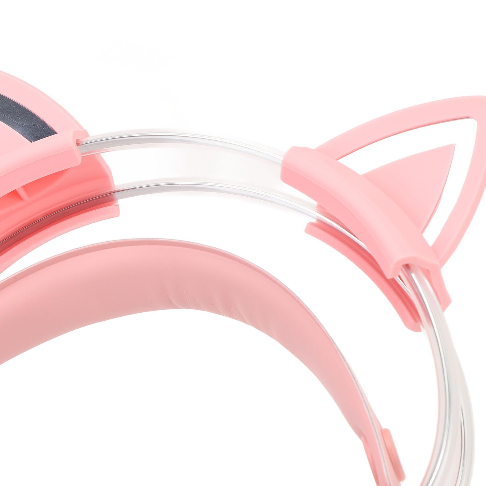 Katzenohr-Kopfhörer, 3,5 Mm Kabelgebundenes RGB-Stereo-PC-Gaming-Headset mit Mikrofon, Regenbogen-RGB-Beleuchtung und Virtuellem Surround-Sound, Leichte Over-Ear-Kopfhörer