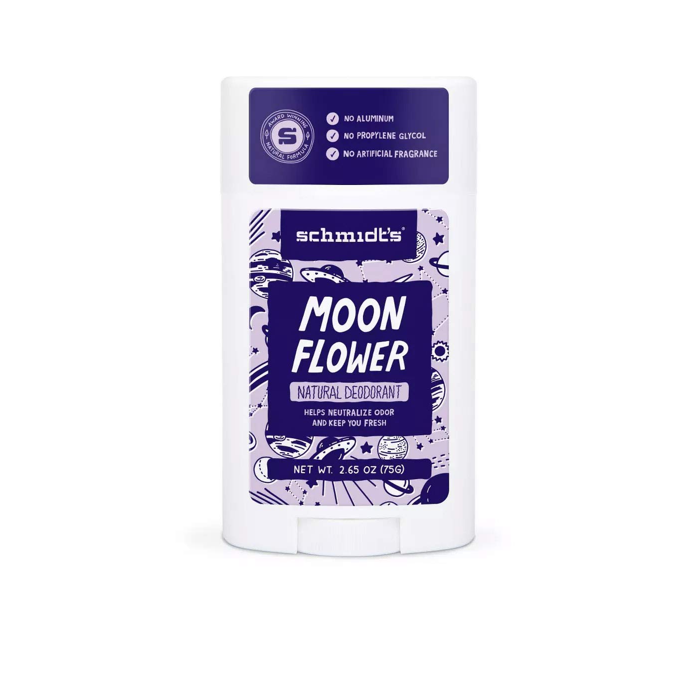 Schmidt's Moon Flower Natural Deodorant Stick 2.65 Ounce