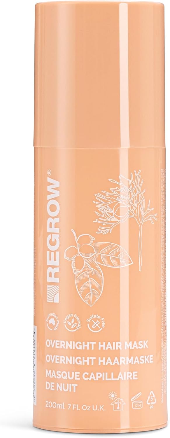 Growth Stimulating Hair Mask, Moisturizing Night Care for Stronger, Thicker Hair, Promotes Scalp Health with Caffeine, Biotin and Niacinamide. 200 ml