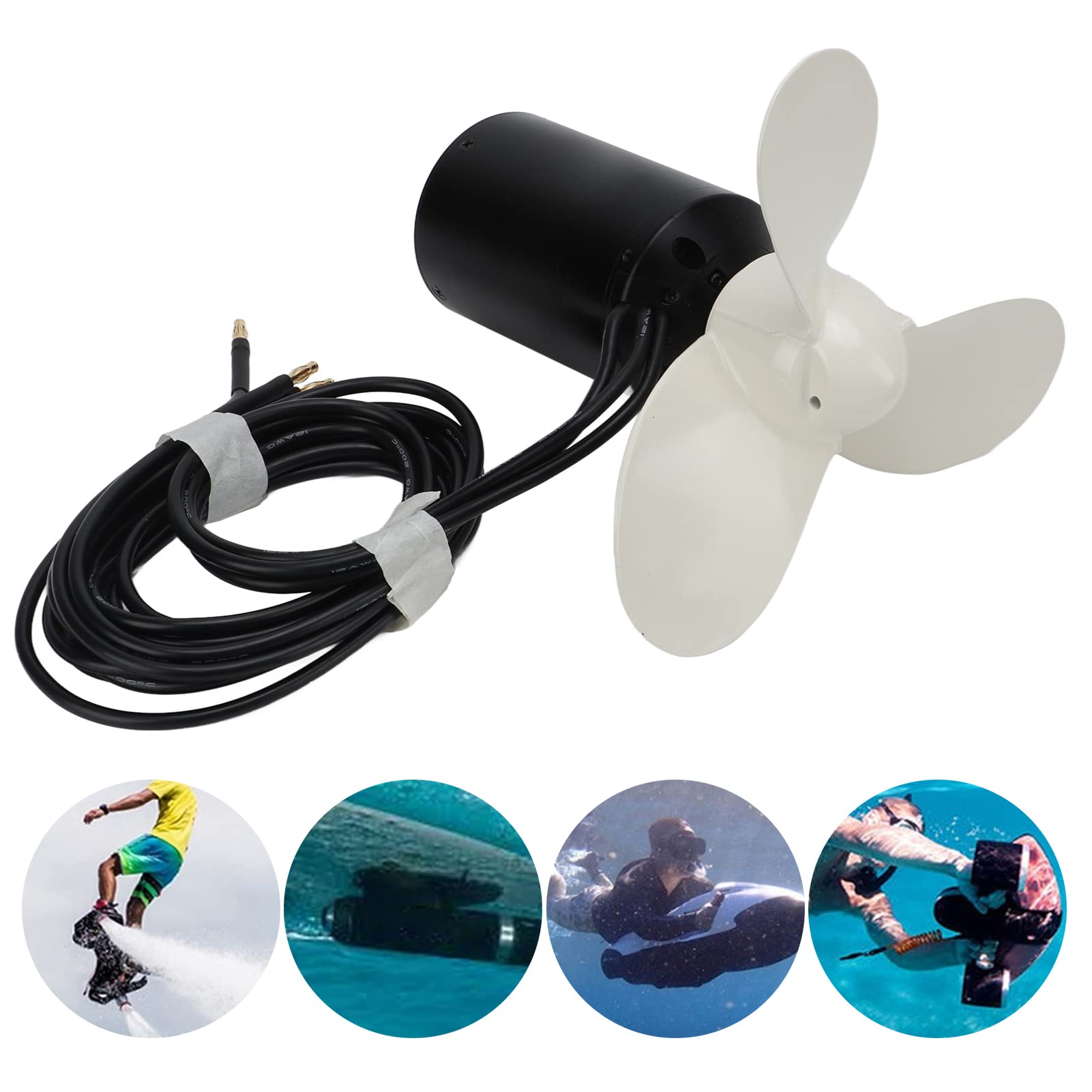 Silnik prądu stałego Culnflun, Flipsky 65111 Wodoodporny bezszczotkowy silnik elektryczny, IP68 160KV 3000W do steru strumieniowego do desek surfingowych