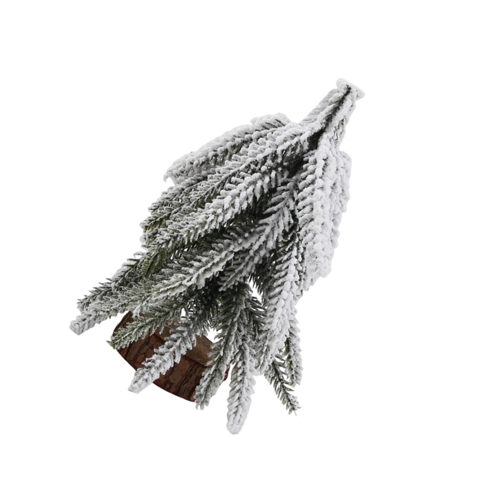 Plcpdm 15Cm Shelf Styling Christmas Tree Decor With Snow-Dusted Cedar Branches And Wood-Look Base For Holiday Tabletop Display Styling Holiday Centerpiece