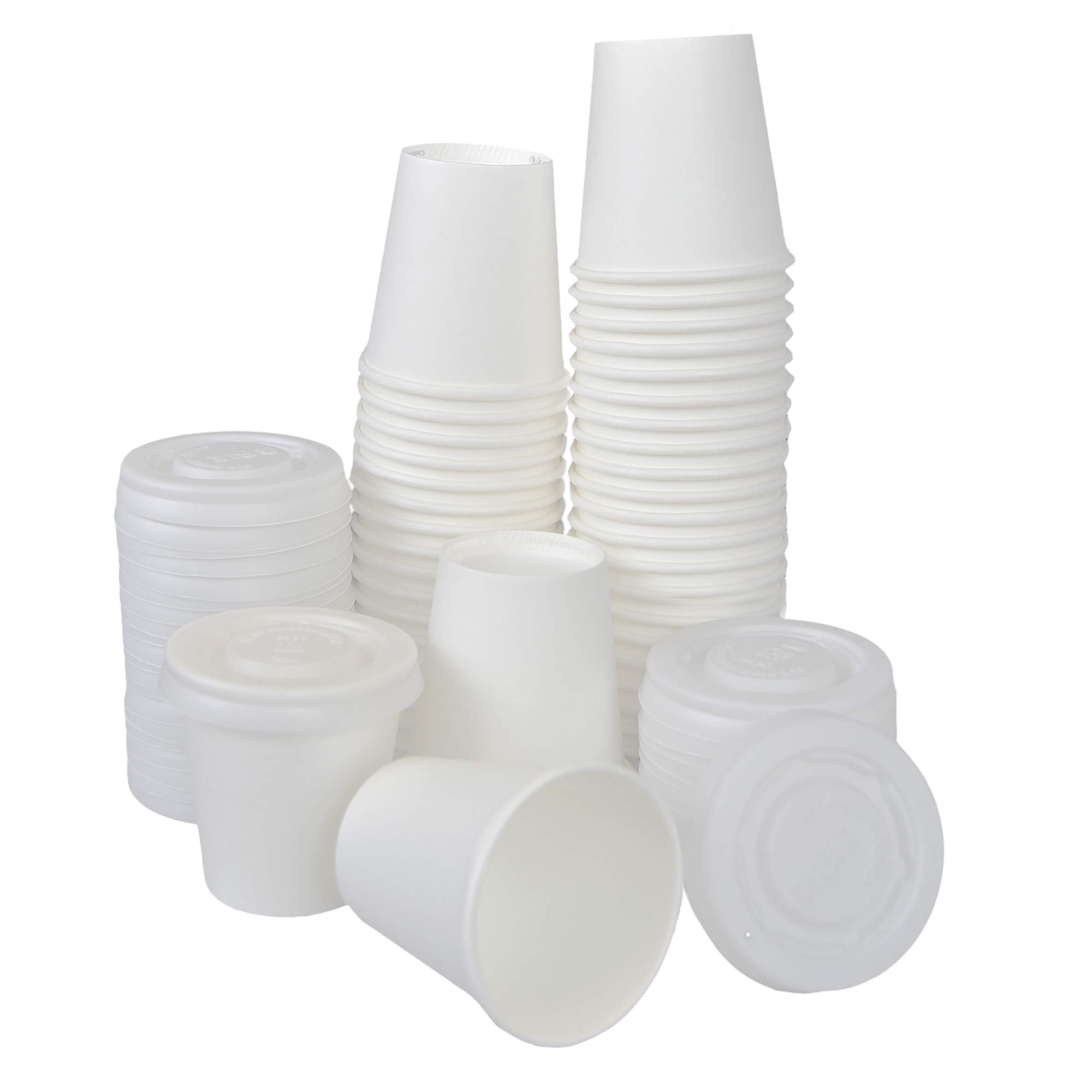 Bicchieri Carta Caffè 70ml + Coperture Bio - 100 Pezzi Compostabili Per Bevande Calde - Foto 11