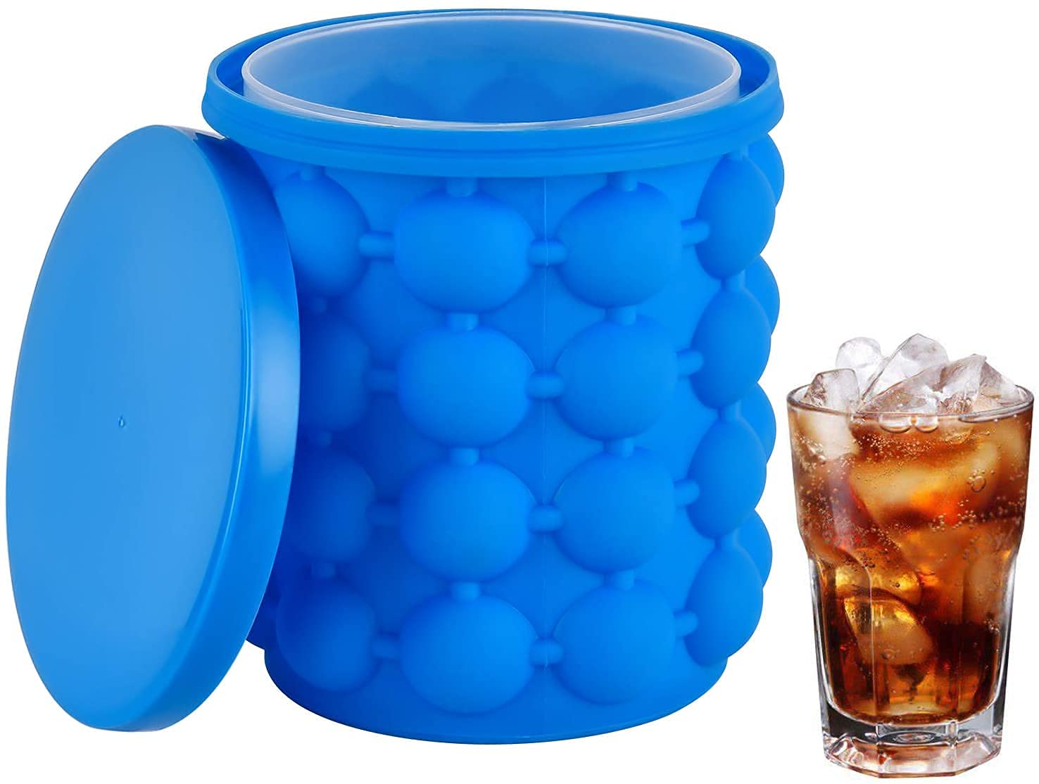 Buy Snsquare Ice Cube Bucket & Ice Mold Tray with lid Silicone 2 in 1