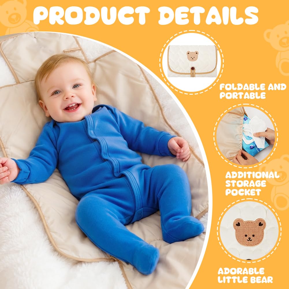 Fasciatoio Portatile Neonato, 87 x 57 CM Pieghevole e Impermeabile Fasciatoio, Cambio Pannolino per Neonato, Esterno, Casa, Viaggio, Regalo Nascita Perfetto per Bimbo e Bimba