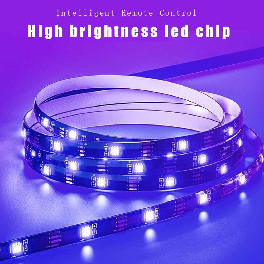 Striscia LED USB, illuminazione ambientale colorata RGB per TV e computer, retroilluminazione indirizzabile per attivazione del suono