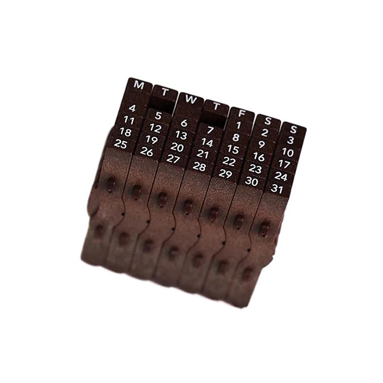 Sello de rodillo profesional para calendario de escritorio con impresiones de números transparentes para archivos de contrato, oficinas sostenibles, accesorios de calendario