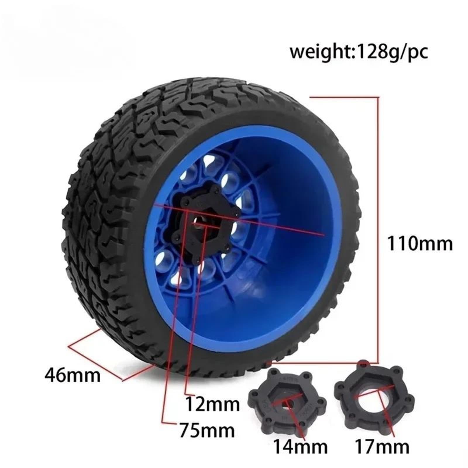 Ruedas Goma Camión Recorrido Corto 4 Uds para Traxxas para Slash 1/10 RC