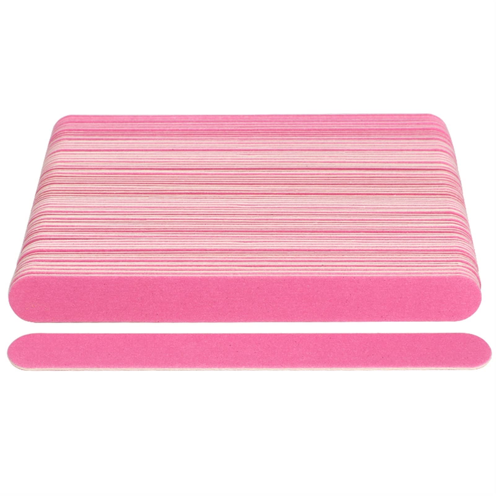 Lima de Uñas,Pulidor de Uñas, 100 Uds papel de lija de madera limas de uñas 180/240 lima de uñas rosa papel de lija