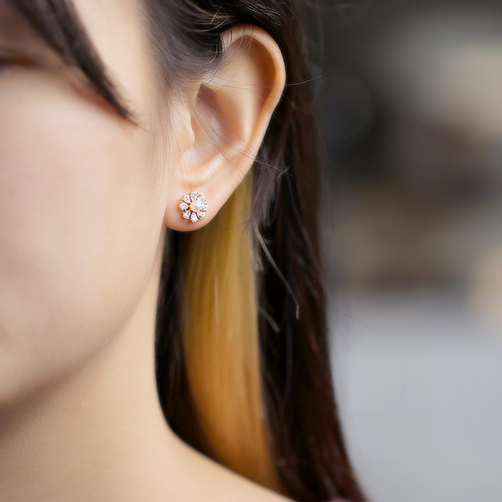 Pendientes de oro amarillo de 9K/14K/18K para mujer