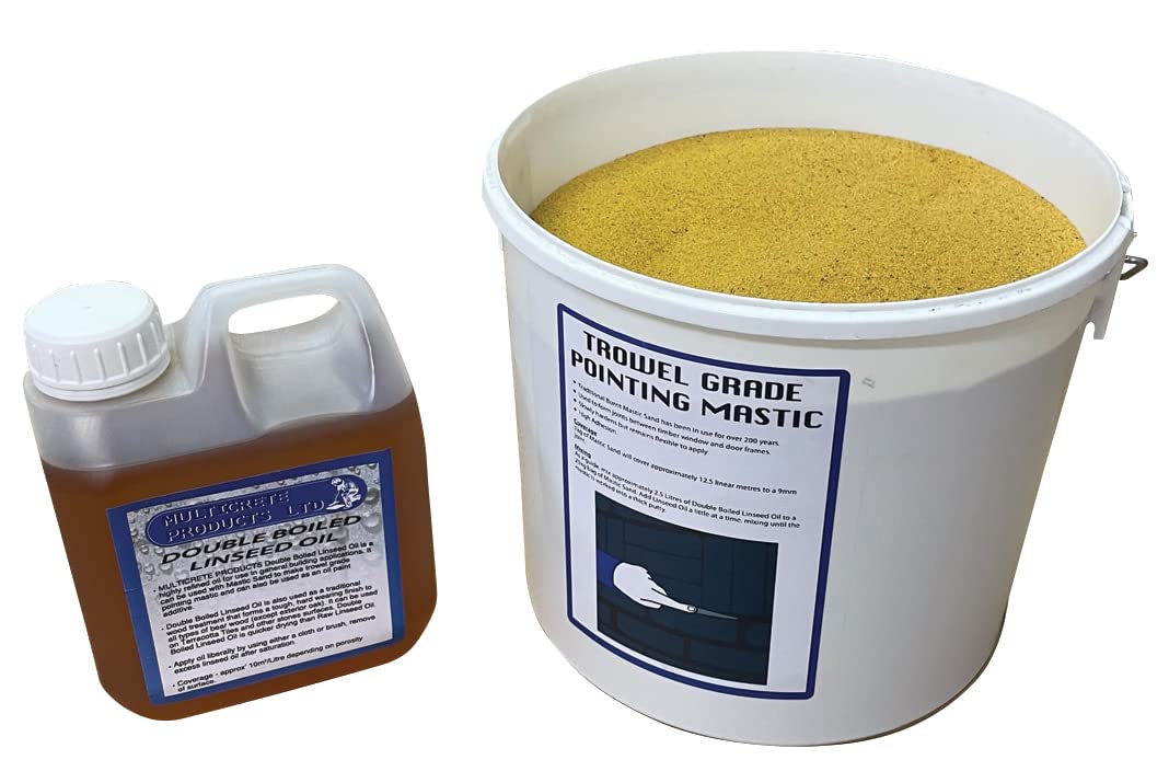 Multicrete Burnt Mastic Sand 5L & Double Boiled Linseed Oil 1L - Kit (Buff)