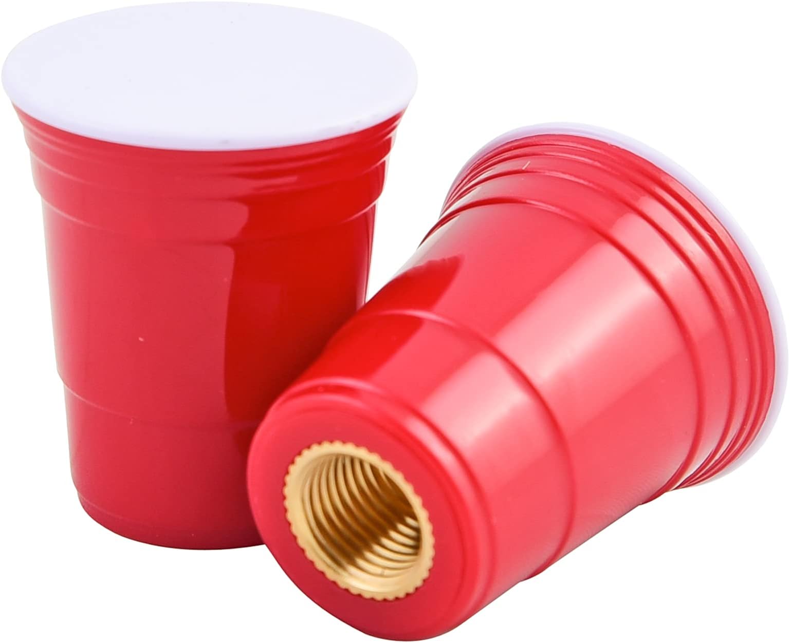 Tire Valve Stem Caps | Tire Caps Red | Durable Construction - Set of 2 Universal Tire Caps - Stylish and Protective Valve Stem Covers for Cars, Bikes, & More | Eco Friendly BPA & Phthalates Free