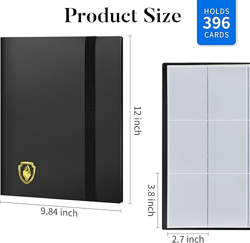 Miniatura 6 de Carpeta de tarjetas, carpeta de tarjetas coleccionables de 396 bolsillos, álbum de tarjetas resistente para tarjetas coleccionables, carpeta de