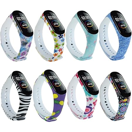 G-Color Correa Xiaomi mi band 3/4, 8 Colores, Correa de Silicona Blando, Impermeable y Ajustable, Pulsera/Banda/Brazalete de Reemplazo para Xiaomi mi ...