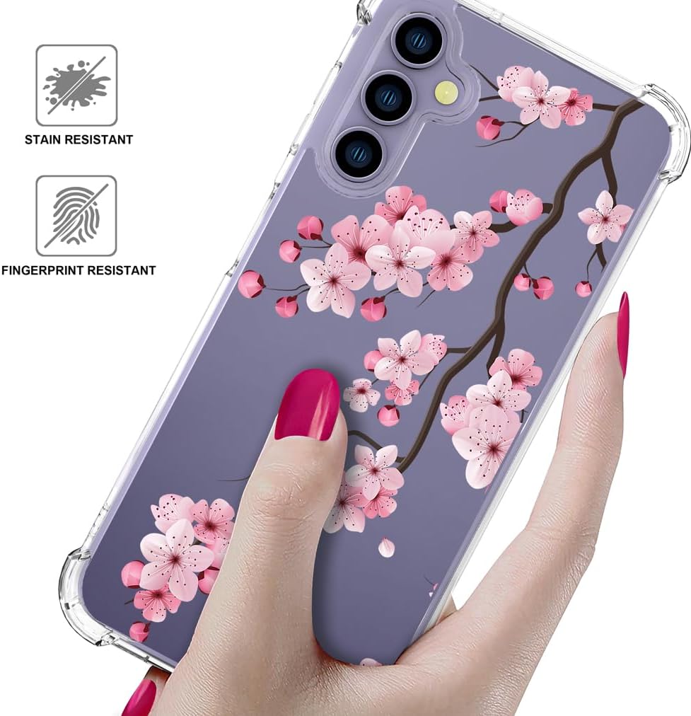 for Samsung Galaxy S25+ Plus & S24+ Plus Case - Clear Sakura Cherry image 5