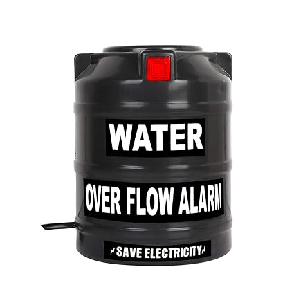 Uvasaggaharam Water Overflow Alarm with Water Sensitivity and Alarming Sound (Black)