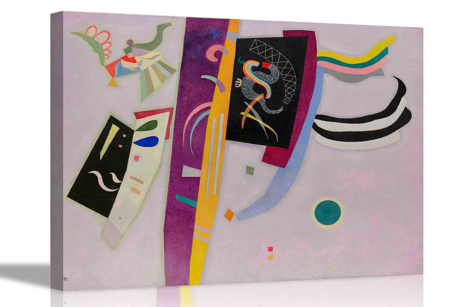 Artley Prints Multicoloured Violet Orange By Wassily Kandinsky Abstract Canvas Prints Wall Art Pictures Hanging Artwork 76 X 50Cm (30 X 20 Inches)