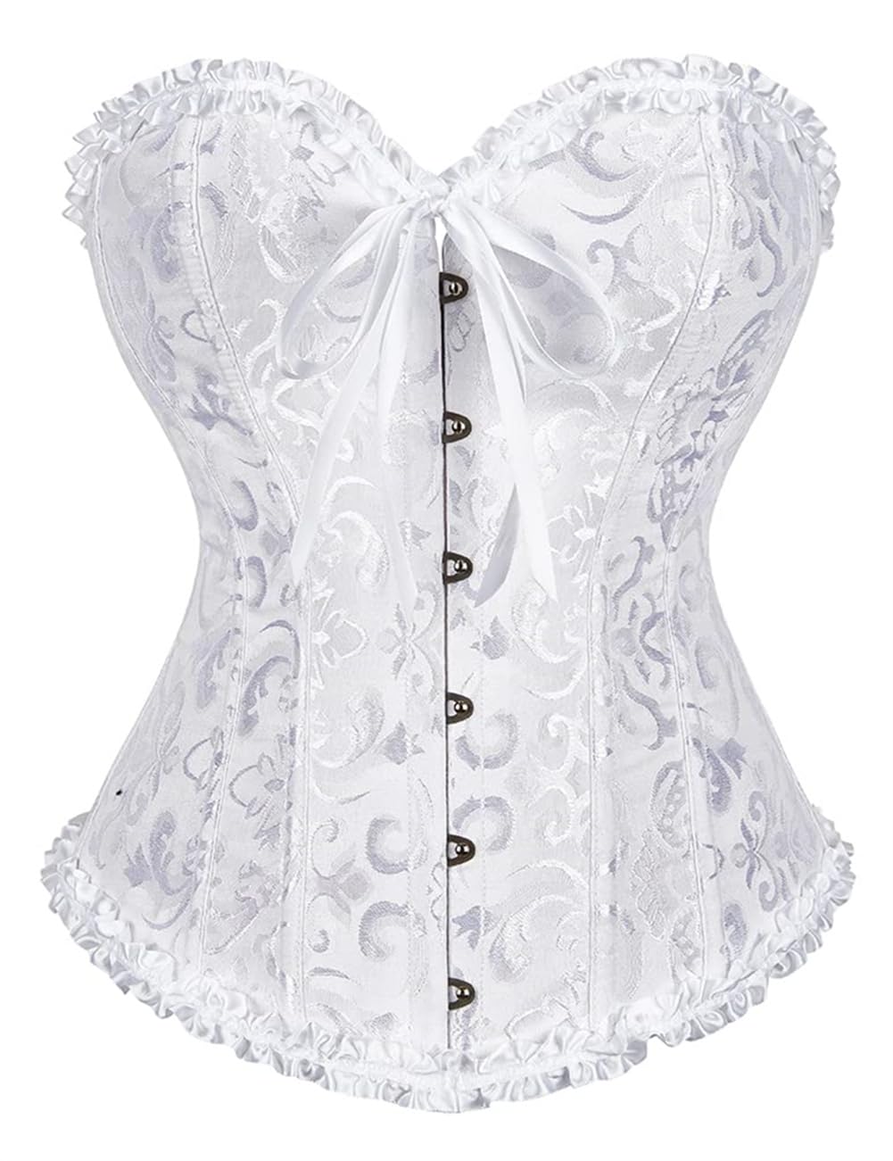 KUOSE Women's Overbust Corset Abdominal Basque Top Plus sizes Black
