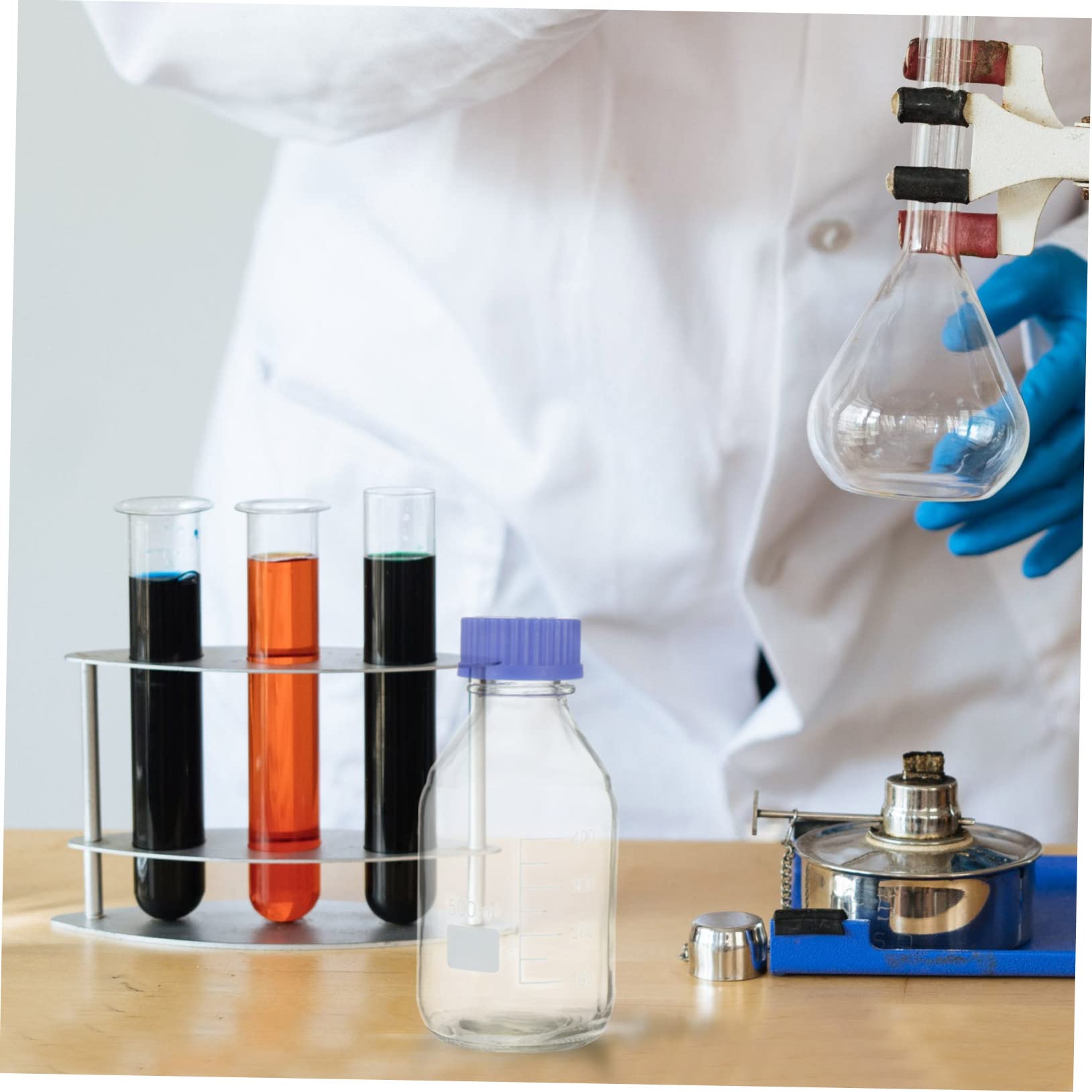 SOLUSTRE 5 Sätze Reagenzflasche Glasflasche Wasserspeicher Skaliertes Laborgefäß Skalierter Behälter Flasche Für Laborreagenzien Probenahme Vorratsflasche Flasche Für Chemikalie 2 Stück * 5