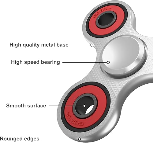 Miniatura 2 de ATESSON Fidget Spinners, duradero de alta velocidad con rodamientos de metal para dedos de mano, EDC TDAH, enfoque, ansiedad, alivio del estrés,