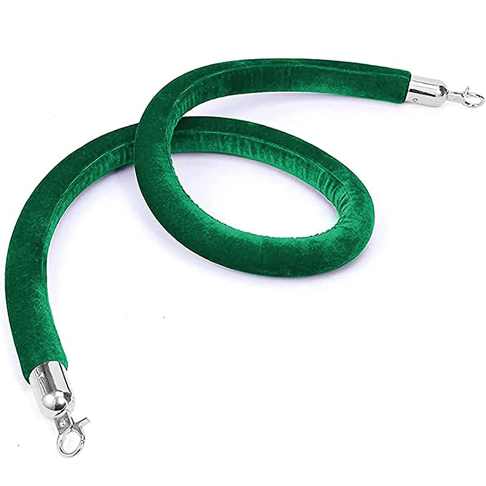 Aioneer Retractable Stanchion Posts With Silver Clasps, Queue Management Barrier Ropes For Crowd Control - Red For Events And Grand Openings-Grün-0.9m