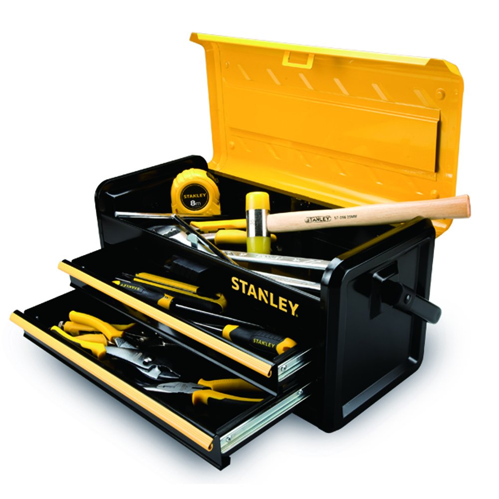 Stanley Tools and Consumer Storage STST19502 Metal Box with 2 Drawers, 19"