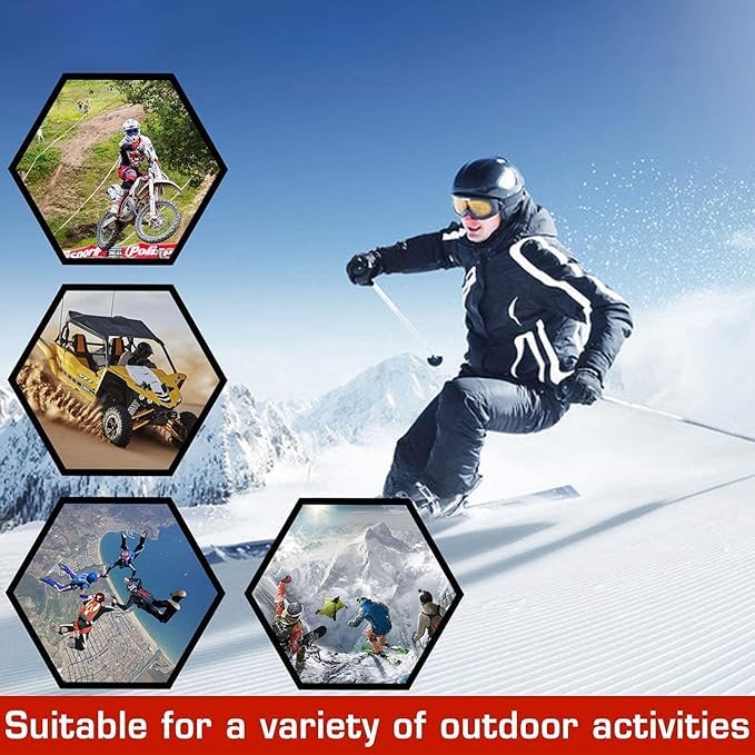 Image of Anti-Fog Full Face Shield Upgraded, Impact & Wind Resistant Cycling Mask with Adjustable Fit, Transparent Protection for Outdoor & Kitchen Use, Heat & Blue Light Blocking