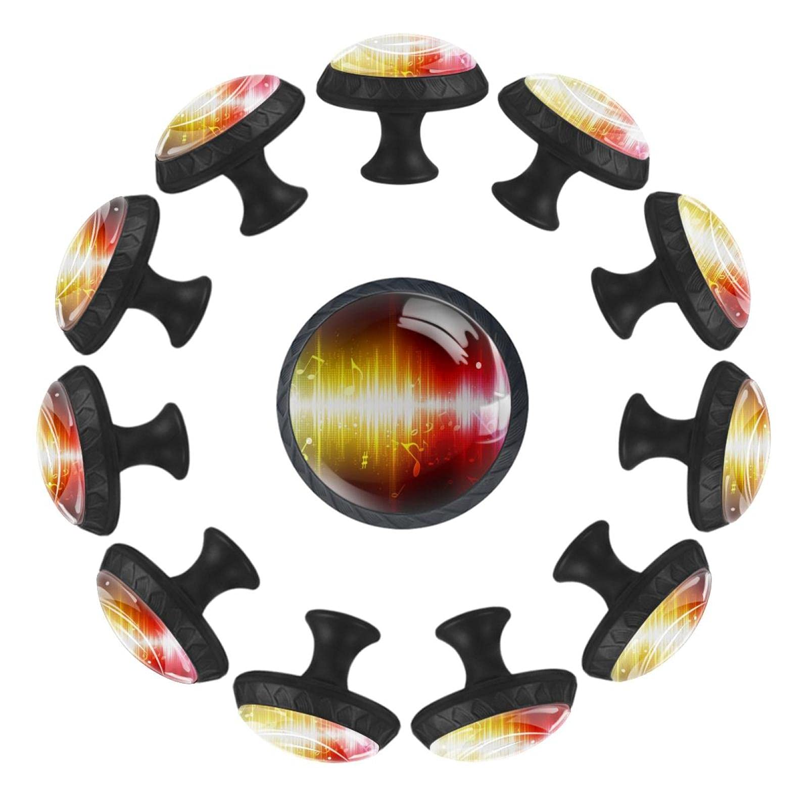 Boutons de tiroir musique abstraite pour relooker une commode de chambre