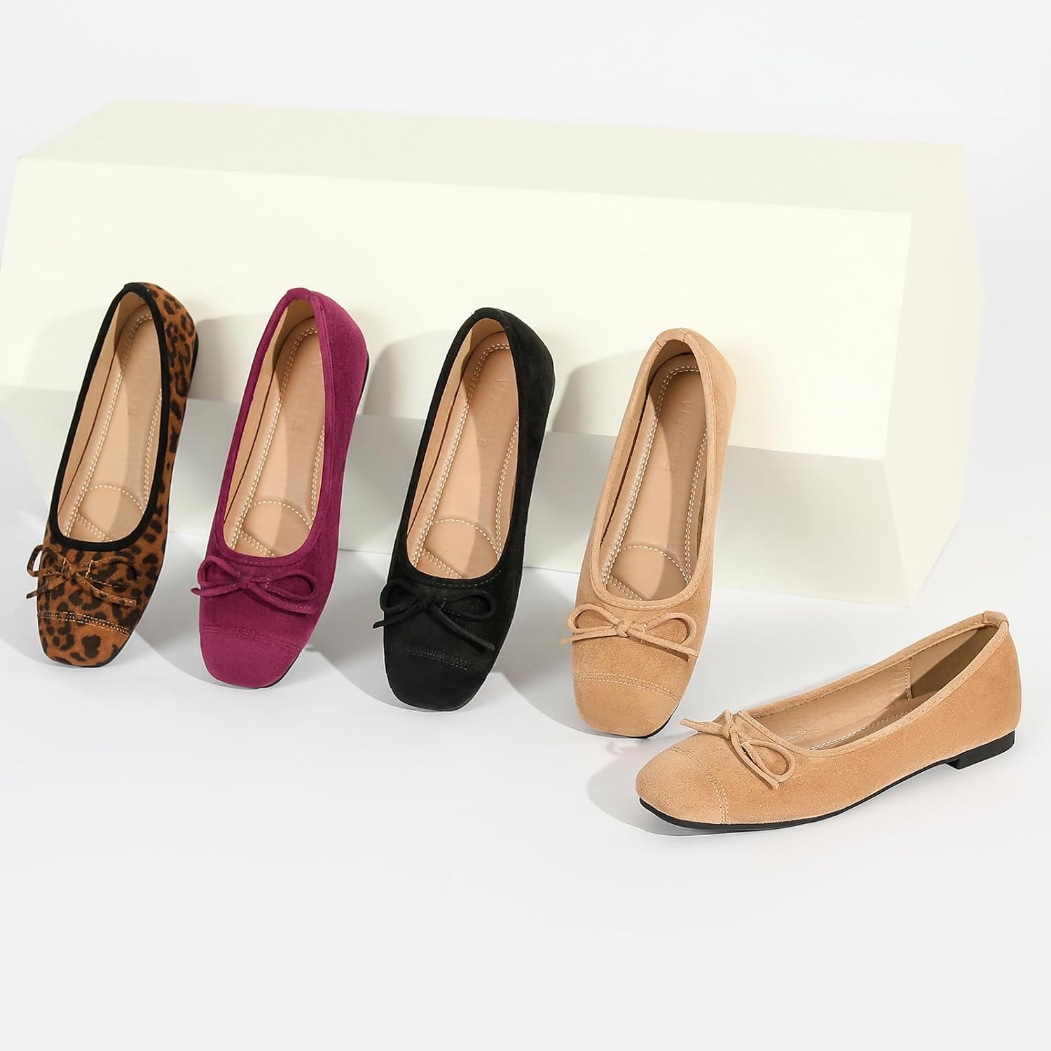 Women's Round Toe Ballet Shoes Flats Comfortable Ballerina Shoes Slip On Work Flats for Walking,Driving,Dressy