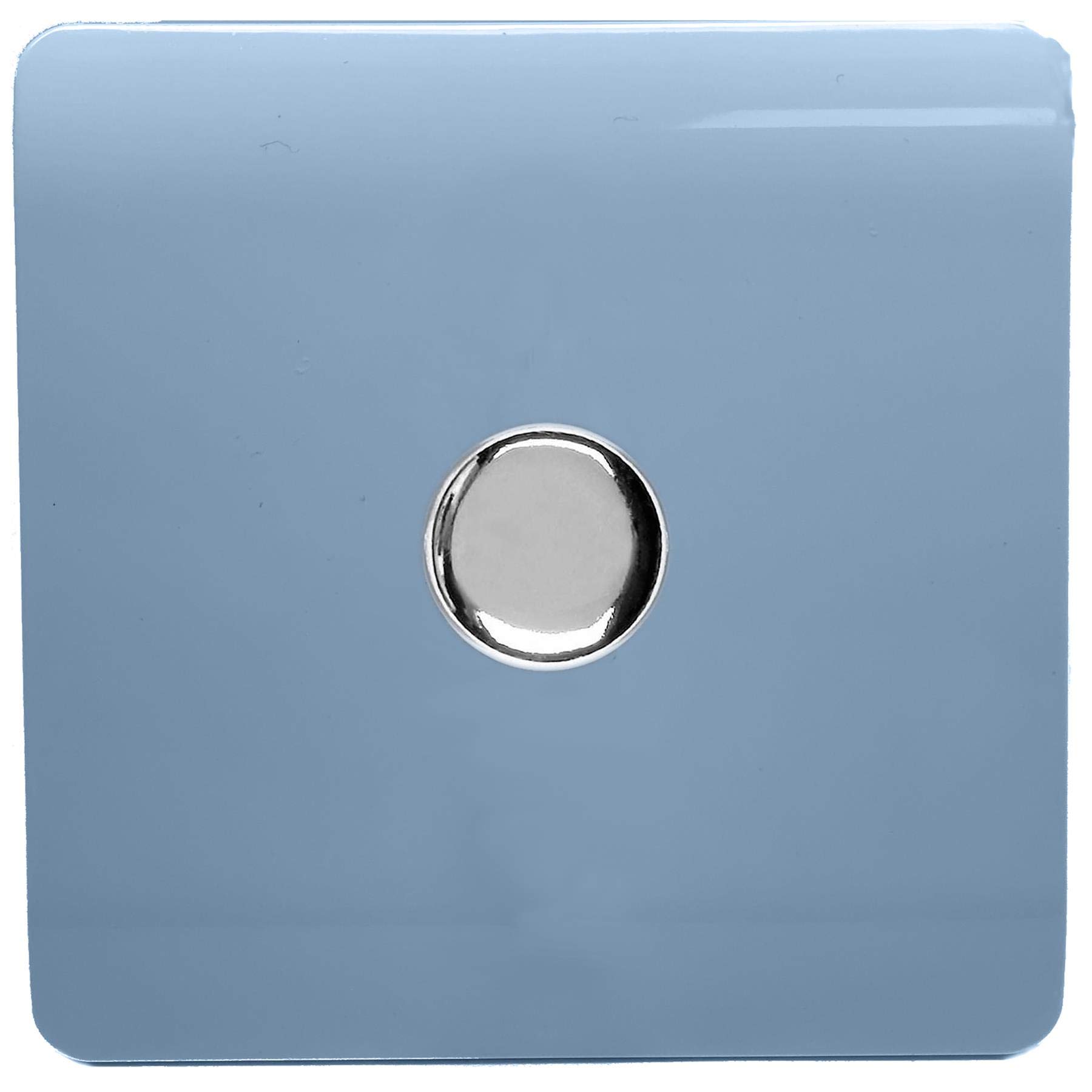 Trendi Artistic Modern Glossy Tactile 1 Gang 2 Way 120w LED Dimmer Switch, Sky