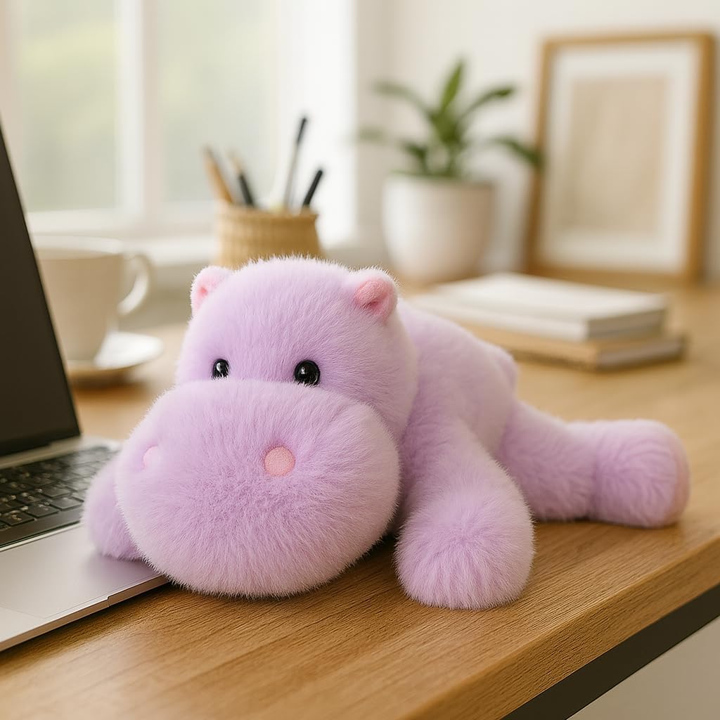 Adorable Hippo Stuffed Animal Soft Hippopotamus Plush Toy Cute Birthday Gifts for Boys Girls Kids Toddlers