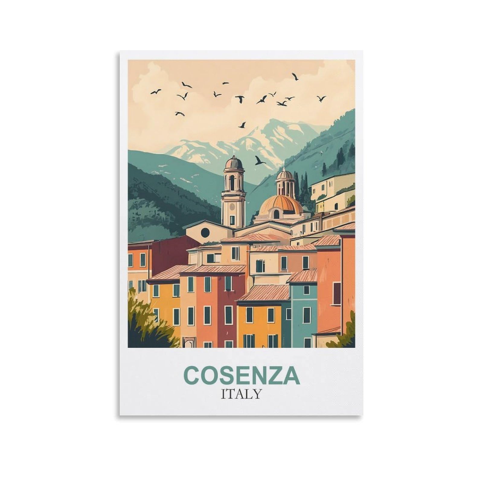 Vintage Tin Signs Cosenza Italy Funny Vintage Metal Sign Plaqu Poster Wall Art Pub Bar Kitchen Garden Bathroom Home Decor 15x30cm